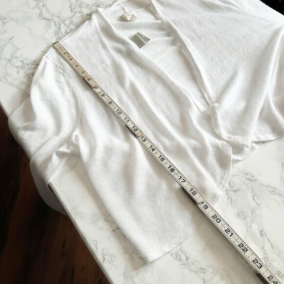 Chico's Size 3 Abigail Lightweight White Shrug Sweater‎ Women's Size XL NEW - Picture 7 of 8